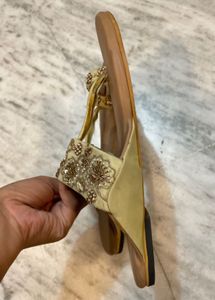 Embellished Handmade Leather Flats