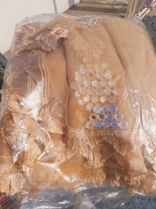 Golden Sequin Embellished Dupatta