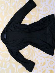 Chic Black Open-Front Cardigan