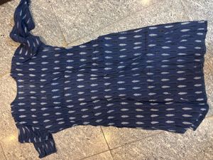 Blue Printed Ethnic kurta