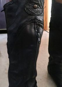 Vintage Black Leather Cowboy Boots 38/39
