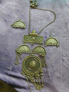 Antique Silver Necklace & Earring Set