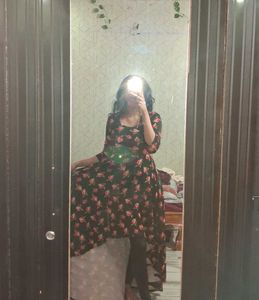 Elegant Floral Print party Dress 34-36-38 tk ko