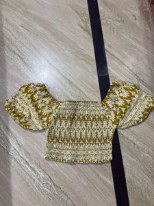 Boho Smocked Crop Top