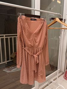 peach A line Dress