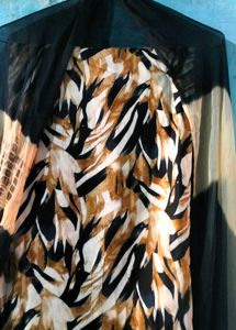 Black print colour Suit with dupatta
