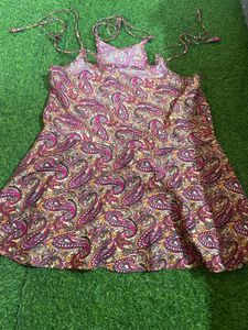 Boho Paisley Print Mini Dress