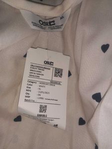 Chic White Heart Print A-Line Dress