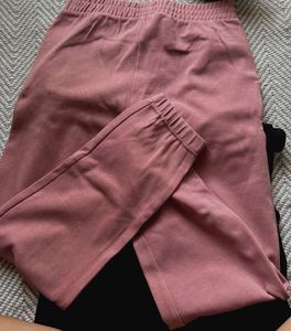 Stylish Black T-Shirt &amp; Pink Pants Set