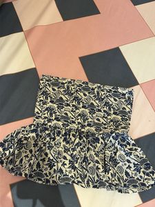 Chic Blue Floral Peplum Top &amp; Palazzo Set