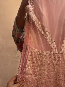 Beautiful Pink Embellished Ethnic Gown