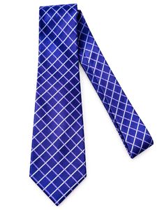 Classic Blue Plaid Men's Tie