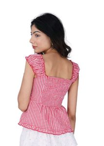 ghingam milkmaid top