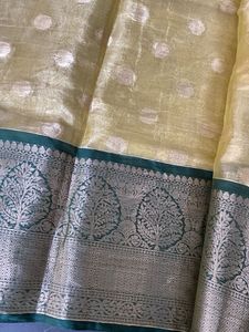 tissue Banarasi saree without blouse
