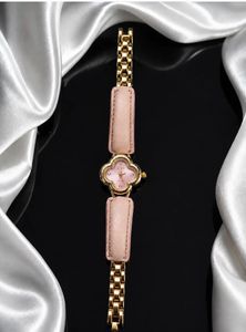 Elegant Pink Clover Watch