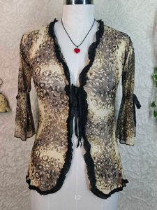 Sheer Bell Sleeve Tie Front Night dress