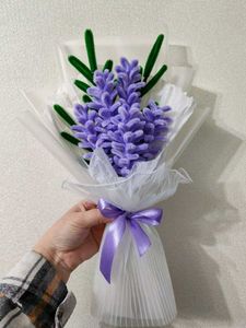 Handmade Lavender Pipe Cleaner Bouquet