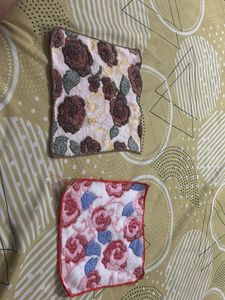 Set of 2 Floral Print Handkerchief