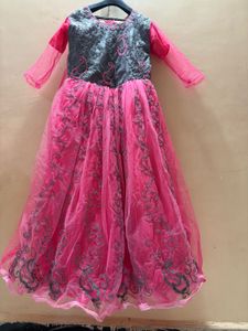 Beautiful Pink Embroidered Gown