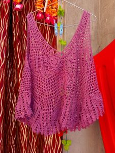 Crochet V-Neck Tank Top