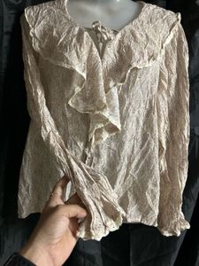 Vintage Floral Ruffle Blouse