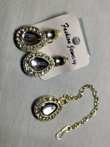 Stunning Kundan Necklace and Earring Set