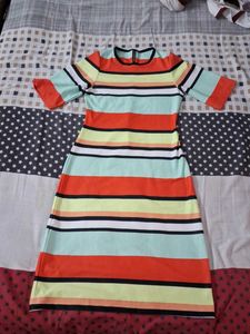 Colorful Striped Women's Dress