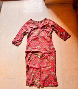 Vibrant Floral Print Kurta