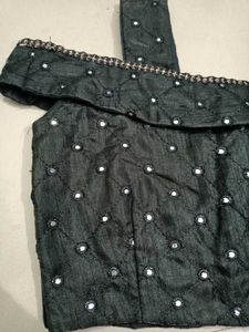 Black Fancy Princes Cut  Blouse Small Size