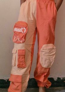 Two-Tone Cargo Pants(Unisex)
