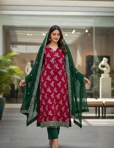 Embroidered dress material for a outstanding look