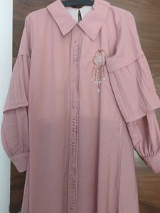 Pink Embroidered Kurta