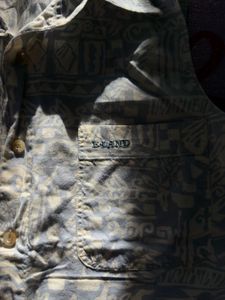 Sleeveless Printed Button-Up Shirt