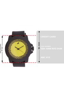 Fastrack Black &amp; Yellow Watch
