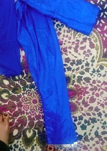 Blue Colour Dress White Sequence Work
