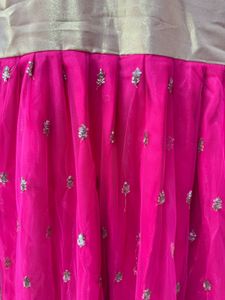 Beautiful Pink &amp; Gold Long Frock
