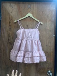 Pink Tiered Spaghetti Strap Top