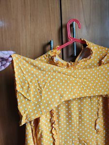 mustard Polka Dot Dress