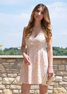 Forever 21 Elegant Lace V-Neck Dress