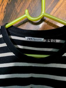 Zara Man Classic Striped Crewneck T-Shirt