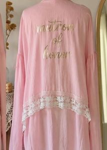 Pink Lace Trimmed Shrug