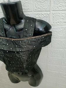 Black Fancy Princes Cut  Blouse Small Size