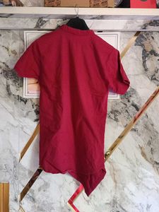 Stylish Red Tunic Top Men