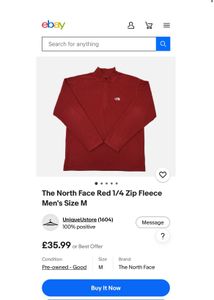 The North Face Red Fleece Pullover