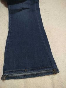 Flared Blue Denim Jeans
