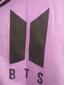 Trendy Purple BTS Cropped Hoodie