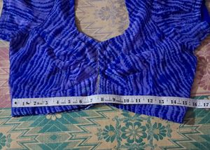 Blue Zebra Print Blouse