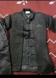 3-4 year boy Elegant Black Ethnic Kurta Set
