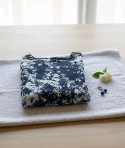 Blue &amp; White Tie-Dye Beautiful Kurti