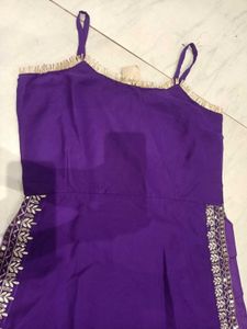 Elegant Purple Kurti Pant Set with dupatta